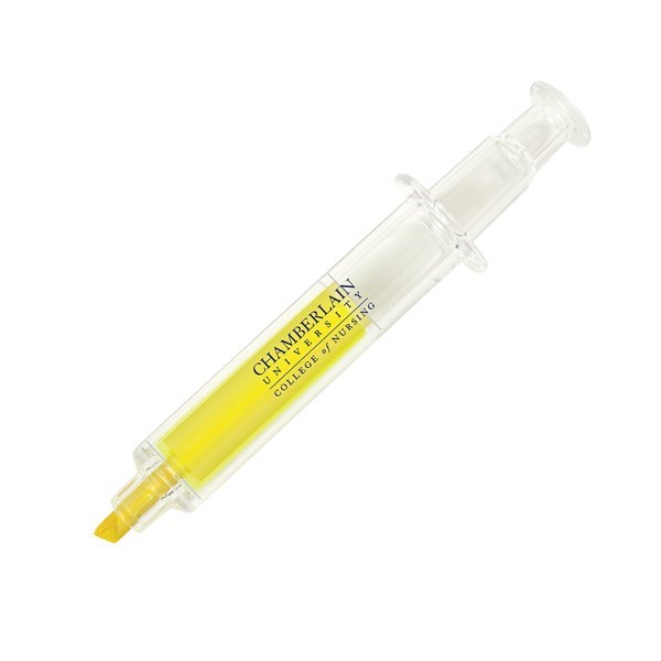 Picture of College of Nursing Syringe Highlighter - Yellow - Irving