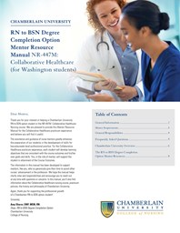 Picture of RN to BSN Degree Completion OptionMentor Resource Manual - NR-447M:Collaborative Healthcare (for Washington students)