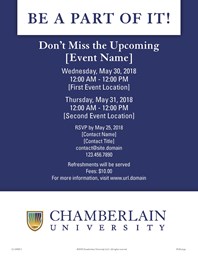 Picture of Chamberlain University Event Flier